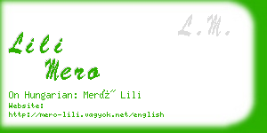 lili mero business card